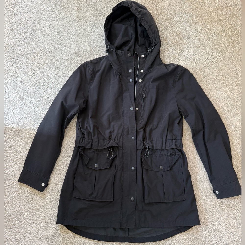 J. Crew Women’s Black Raincoat with Hood